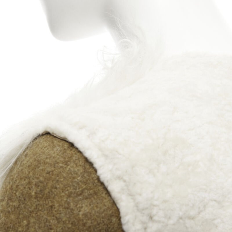 Marni Cream Shearling Winter Coat - Image 11