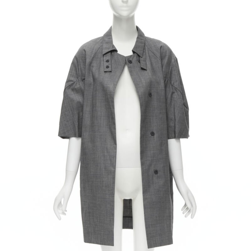 Marni Grey Wool Cocoon Coat - Image 6