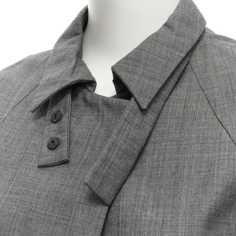 Marni Grey Wool Cocoon Coat - Image 10