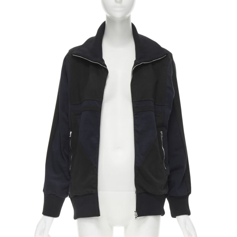 Marni Navy White Patchwork Jacket - Image 6
