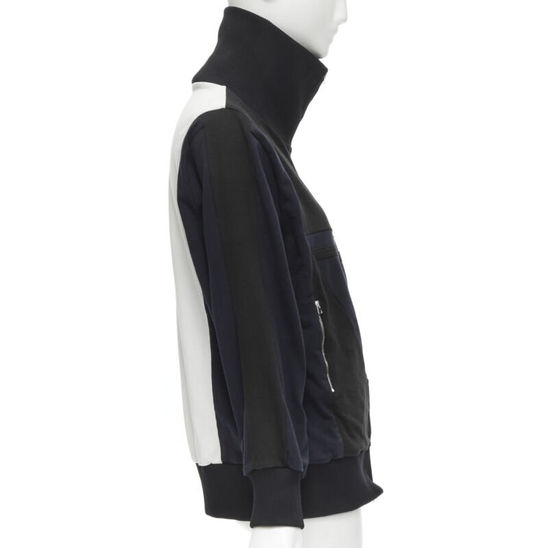 Marni Navy White Patchwork Jacket - Side view