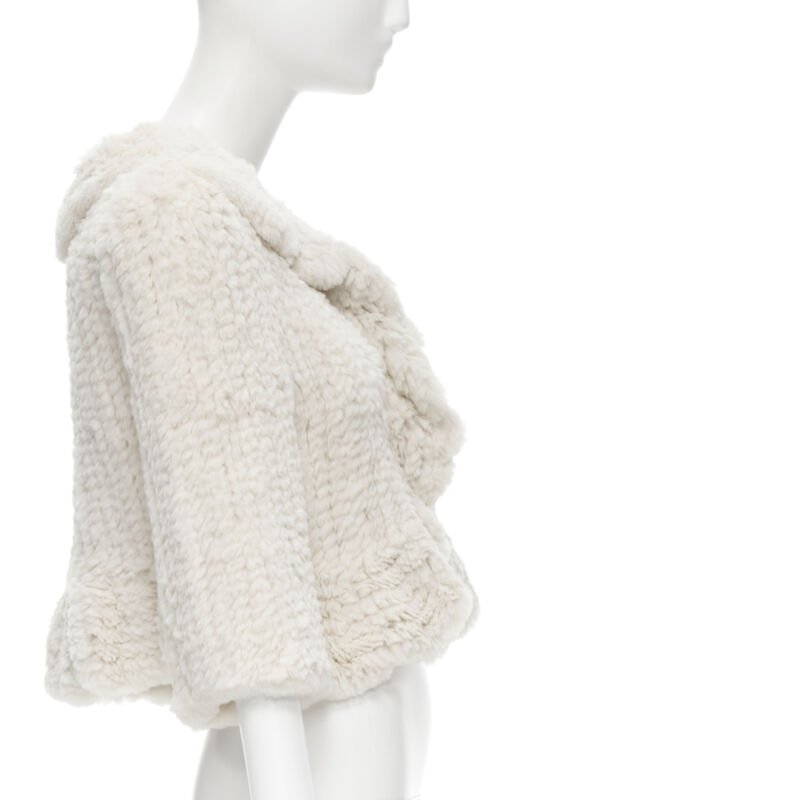 Matthew Williamson Beige Fur Ruffle Jacket - Side view