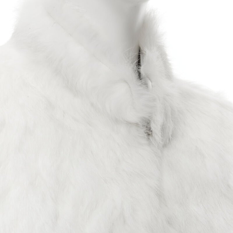 Matthew Williamson White Fur Cropped Jacket - Back view