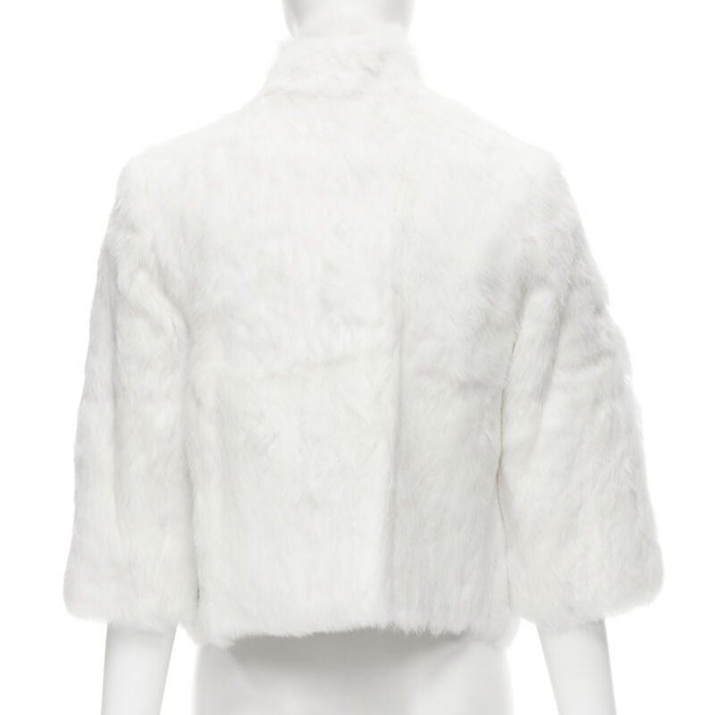 Matthew Williamson White Fur Cropped Jacket - Detail 1