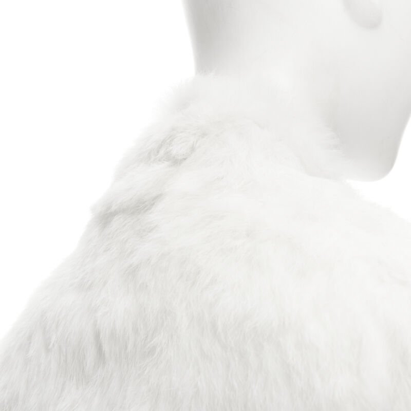 Matthew Williamson White Fur Cropped Jacket - Detail 2