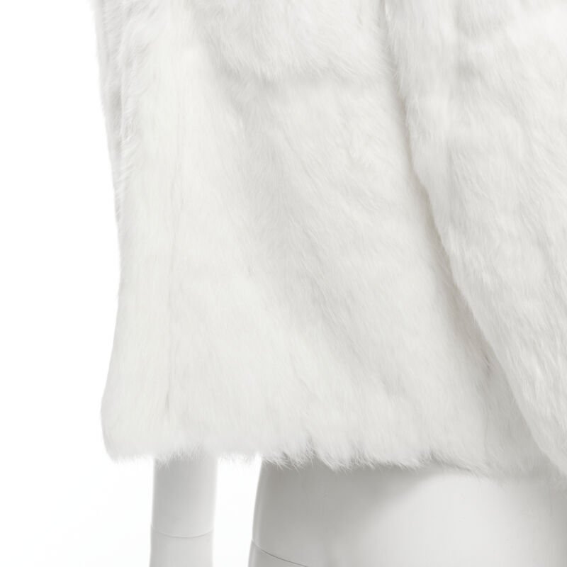 Matthew Williamson White Fur Cropped Jacket - Image 11