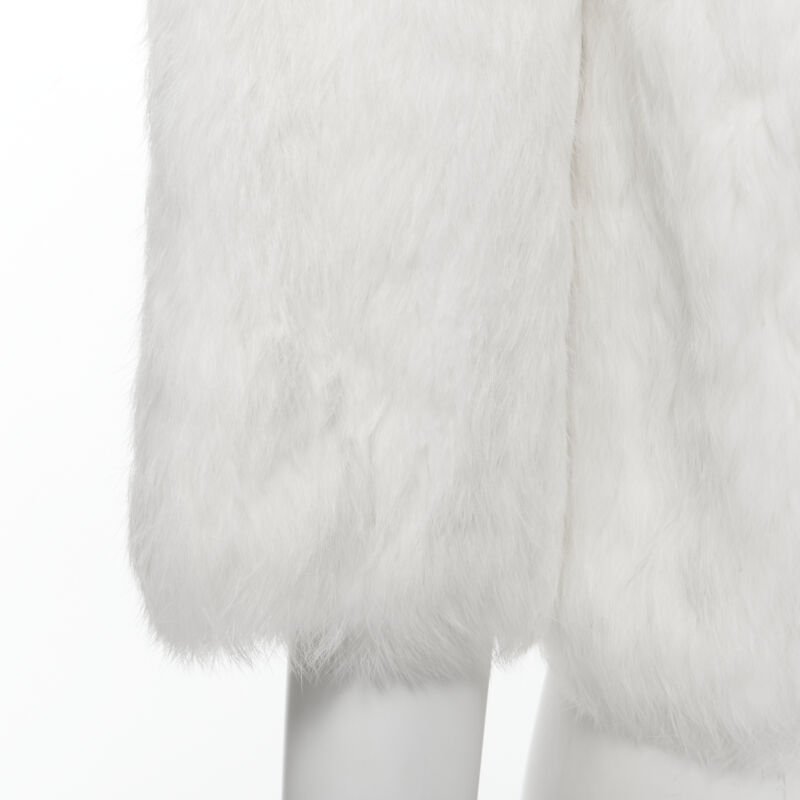 Matthew Williamson White Fur Cropped Jacket - Image 12