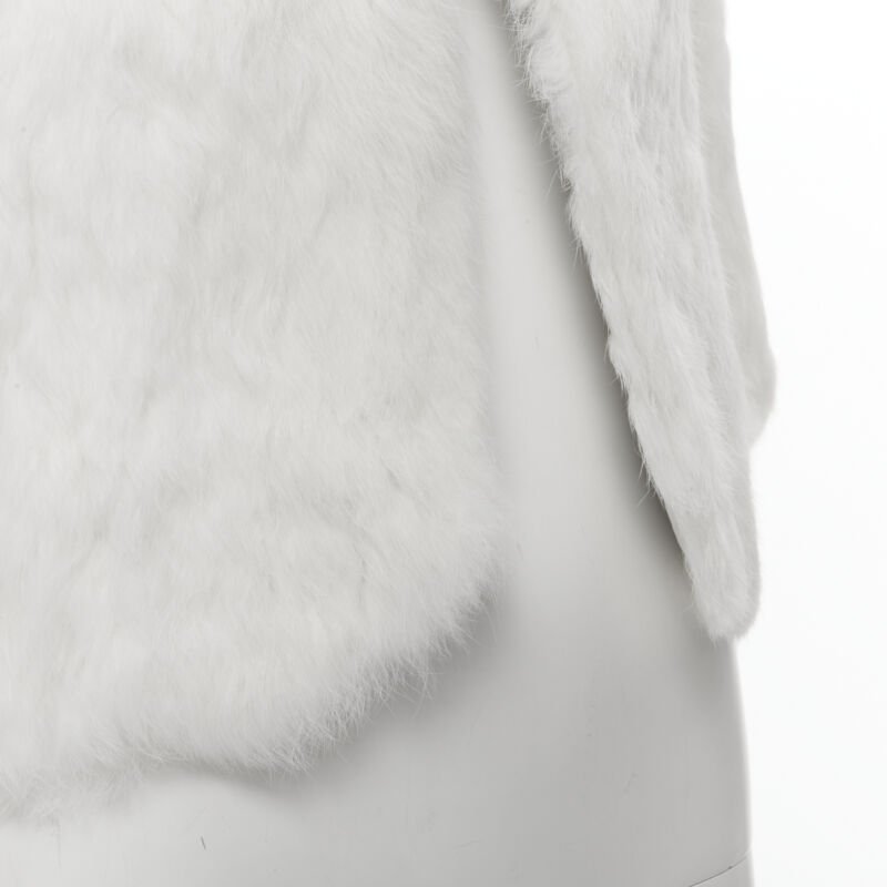 Matthew Williamson White Fur Cropped Jacket - Image 13