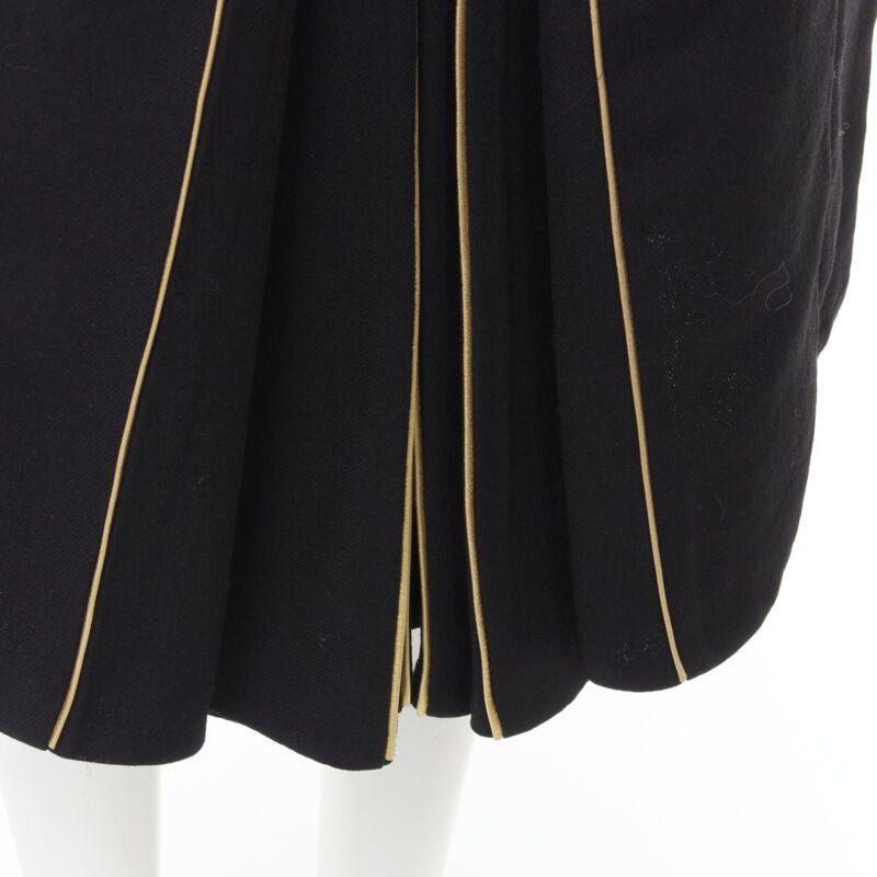 Marni Gold Piping Skirt - Back view