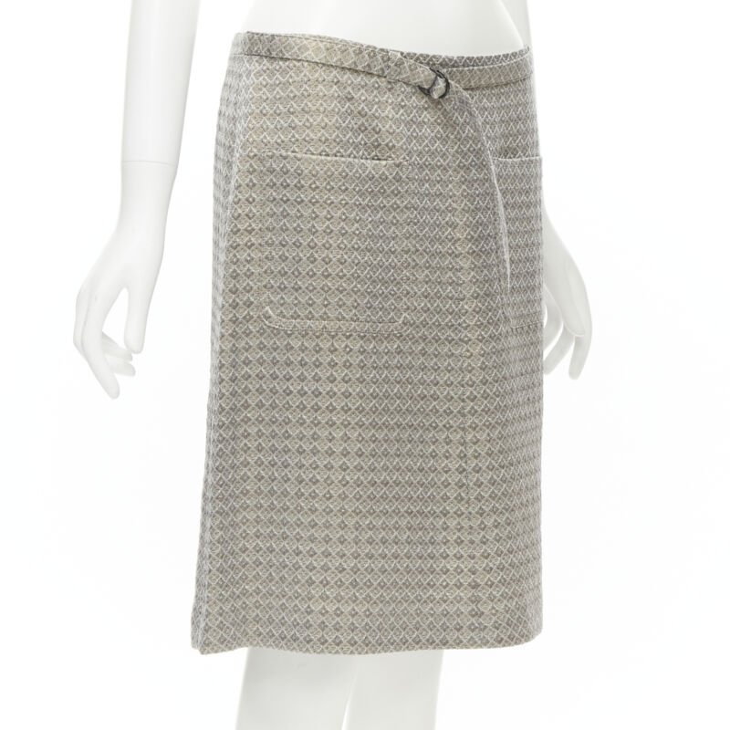 Dries Van Noten Jacquard Belted Skirt - Image 6