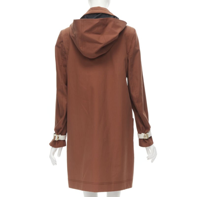 Marni Red Cotton Hooded Overcoat - Side view