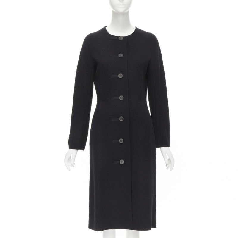 Lanvin Black Wool Fitted Coat
