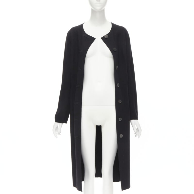 Lanvin Black Wool Fitted Coat - Image 6