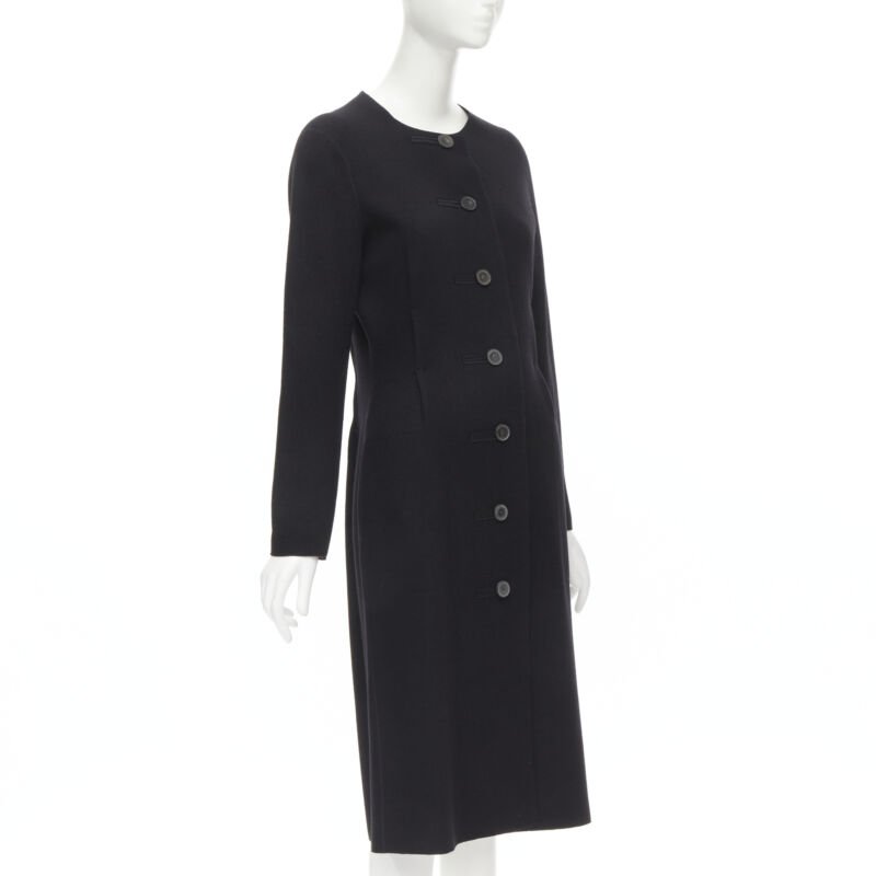 Lanvin Black Wool Fitted Coat - 4