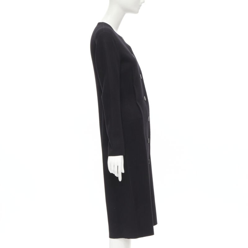 Lanvin Black Wool Fitted Coat - Side view