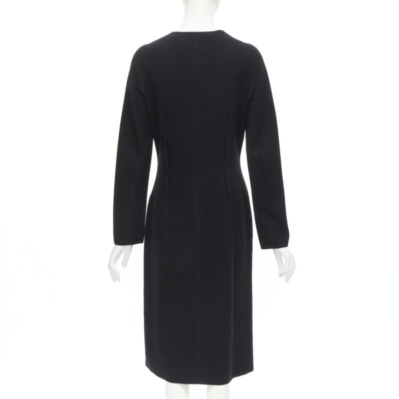 Lanvin Black Wool Fitted Coat - Detail 1