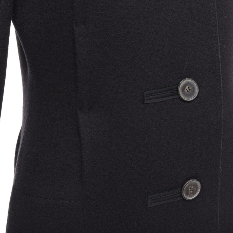Lanvin Black Wool Fitted Coat - Detail 2