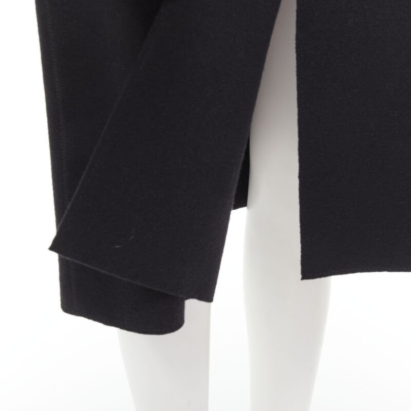 Lanvin Black Wool Fitted Coat - Image 10