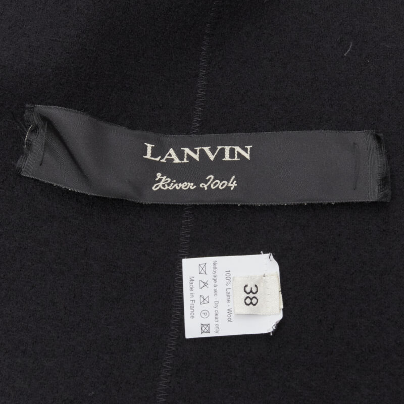 Lanvin Black Wool Fitted Coat - Image 13