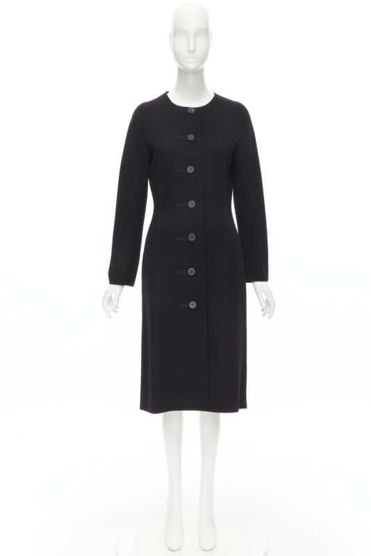 Lanvin Black Wool Fitted Coat - Image 14