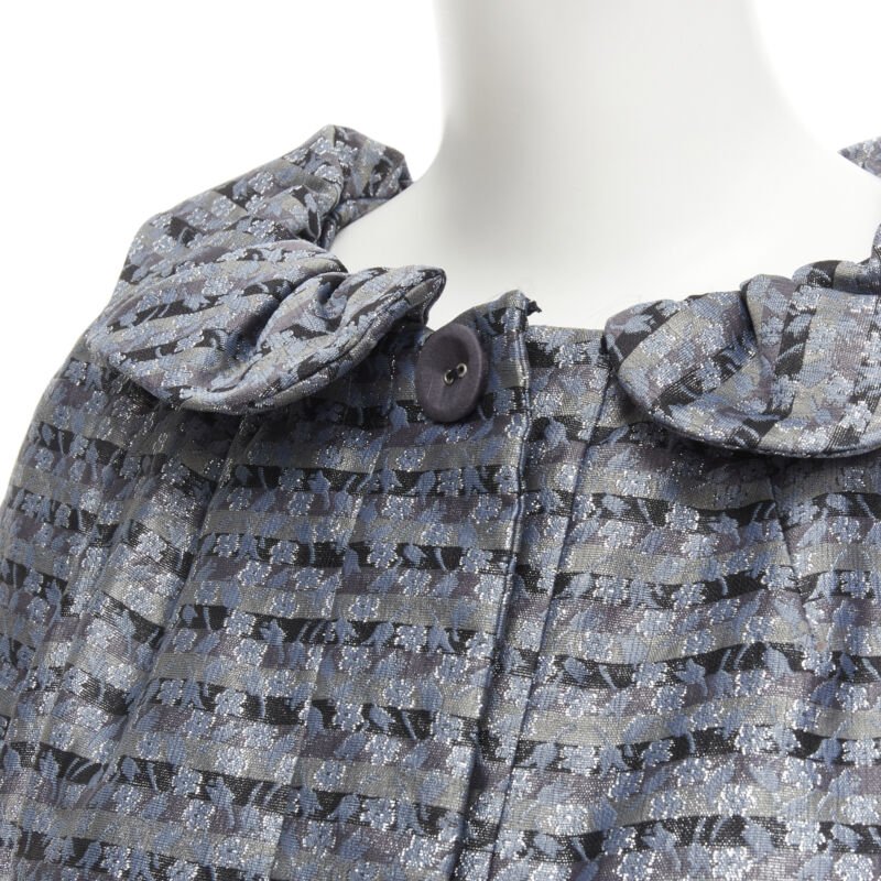 Marc Jacobs Metallic Blue Opera Coat - Back view