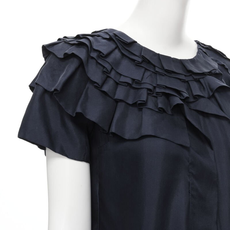 Marni Silk Ruffle Dress - Back view