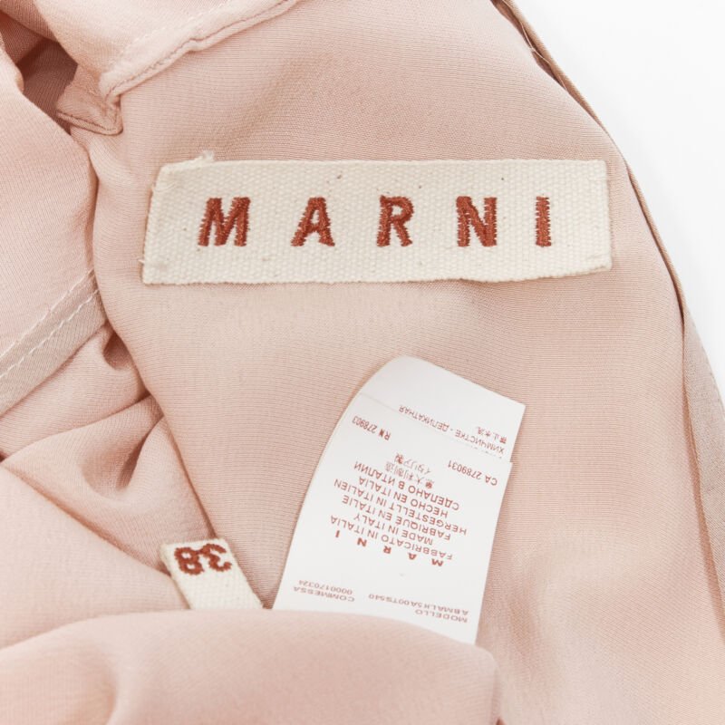 Marni Draped Silk Dress - Image 13