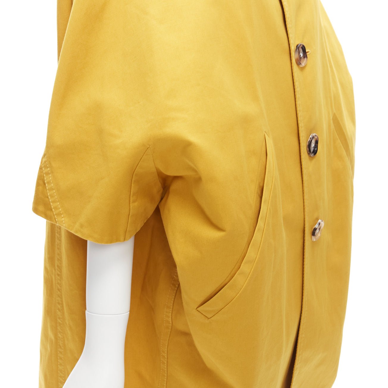 Marni Mustard Yellow Cocoon Coat - Image 10