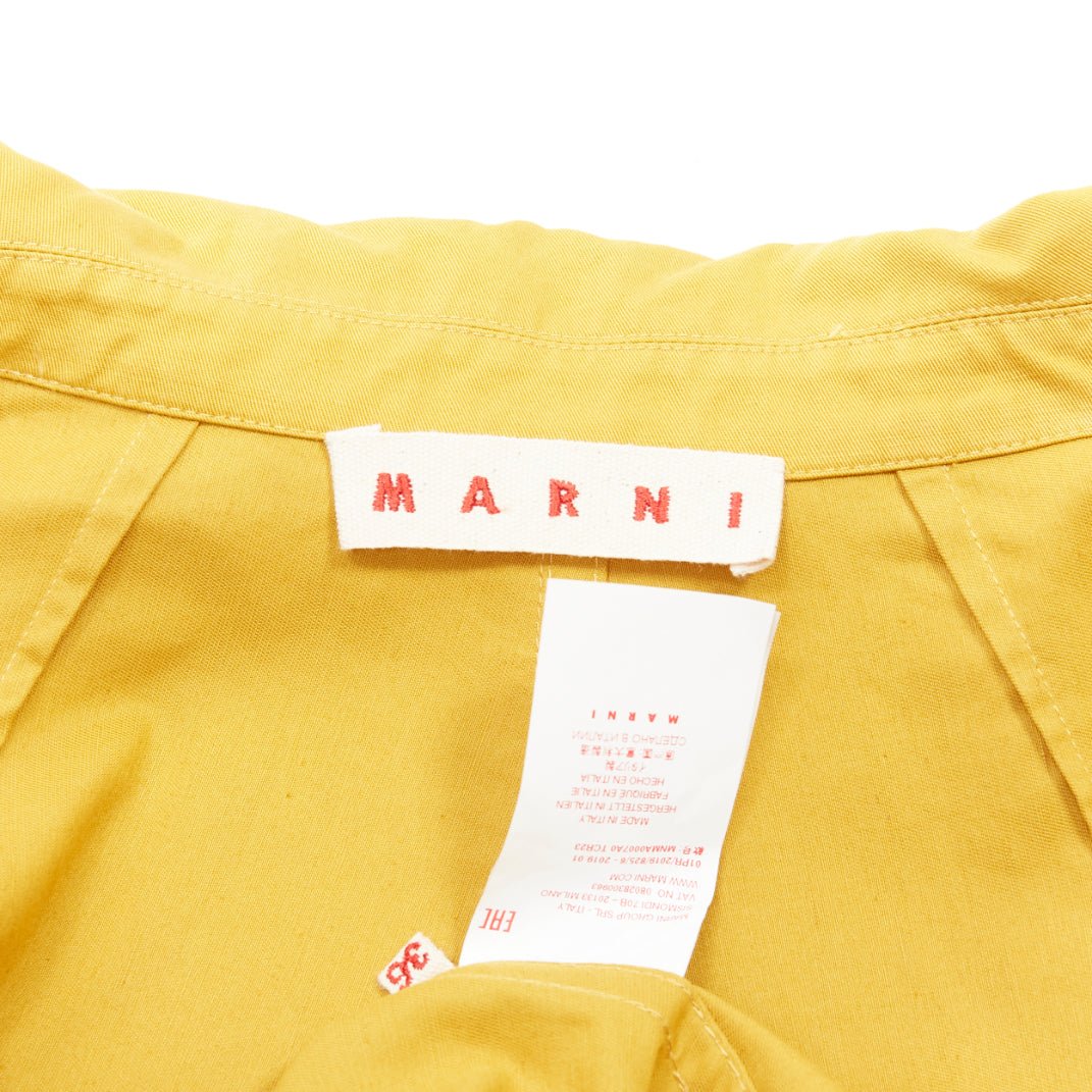 Marni Mustard Yellow Cocoon Coat - Image 11