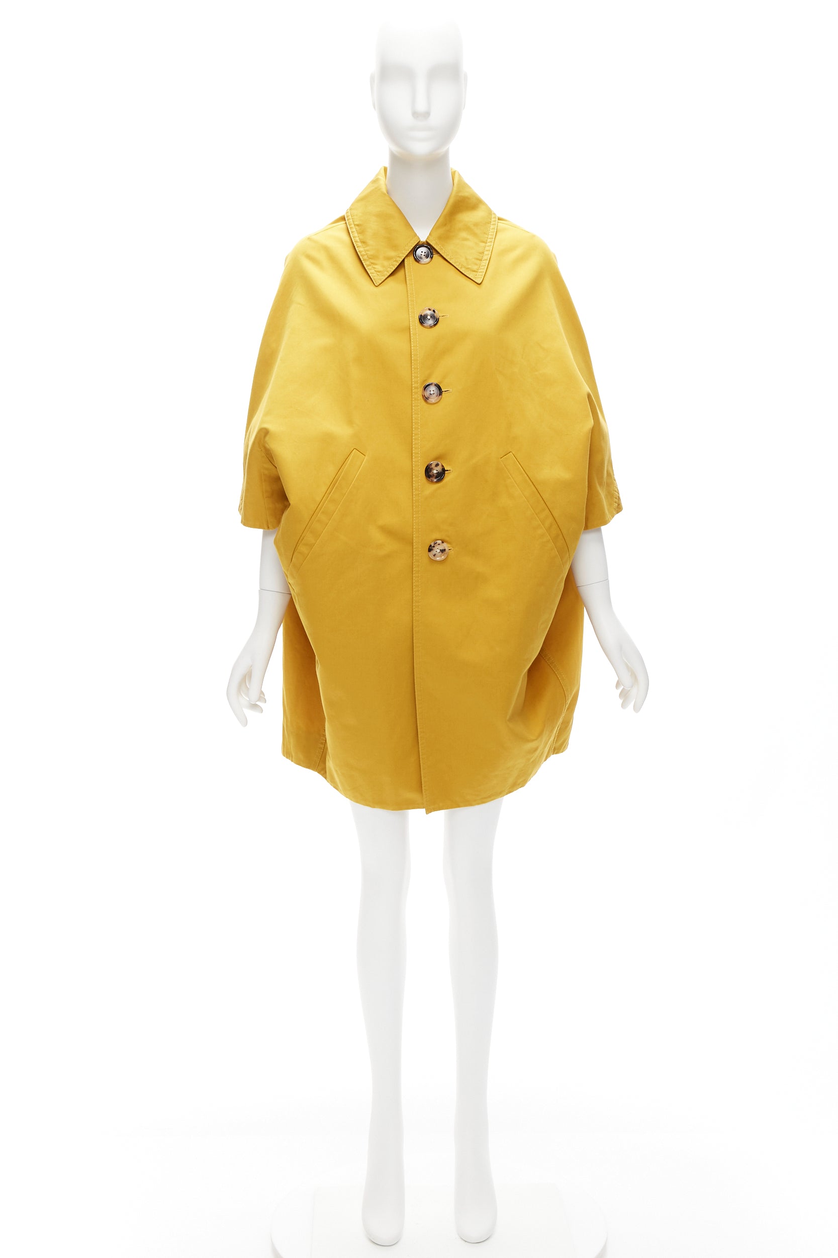 Marni Mustard Yellow Cocoon Coat - Image 12
