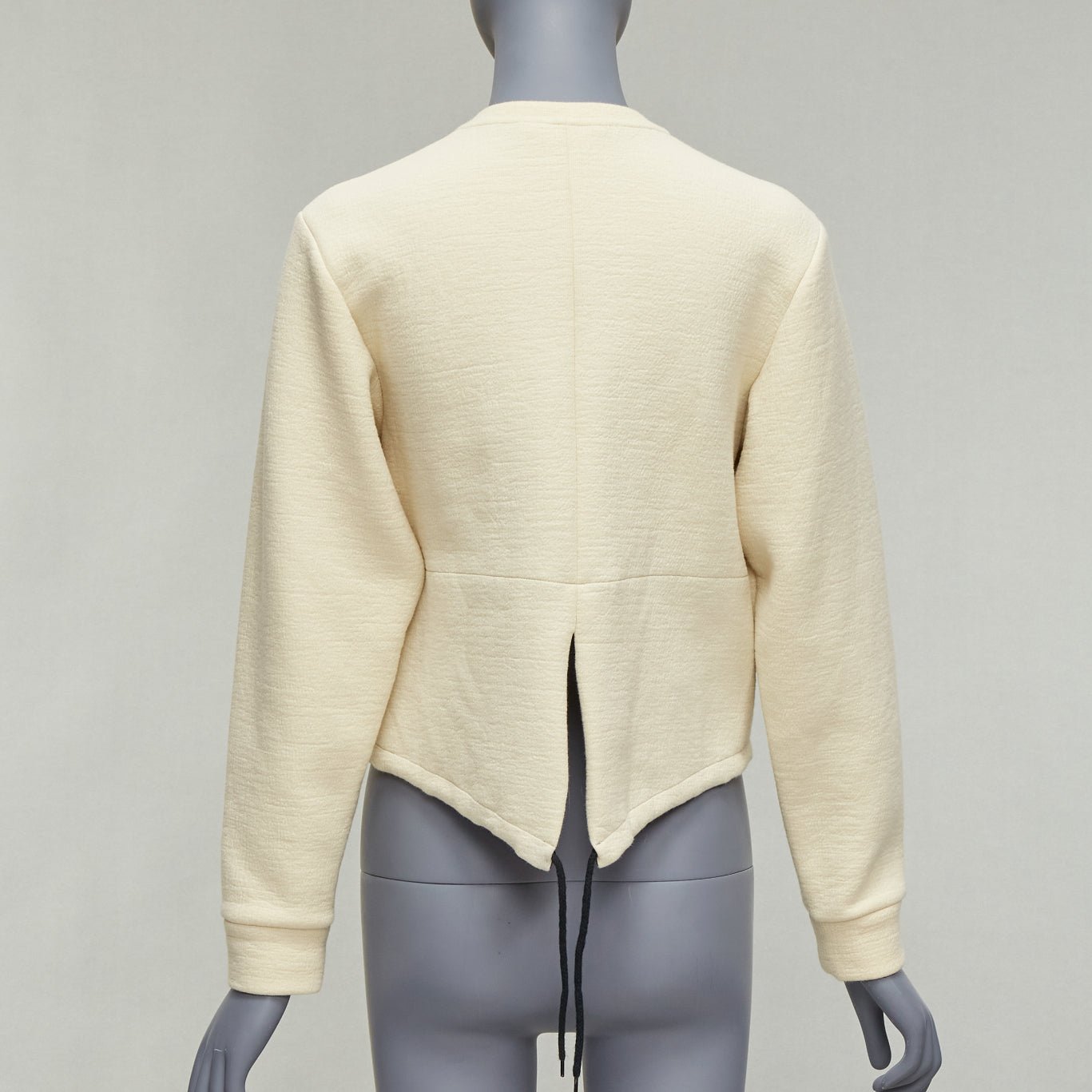 Marni Cream Cropped Bomber Jacket - Detail 1