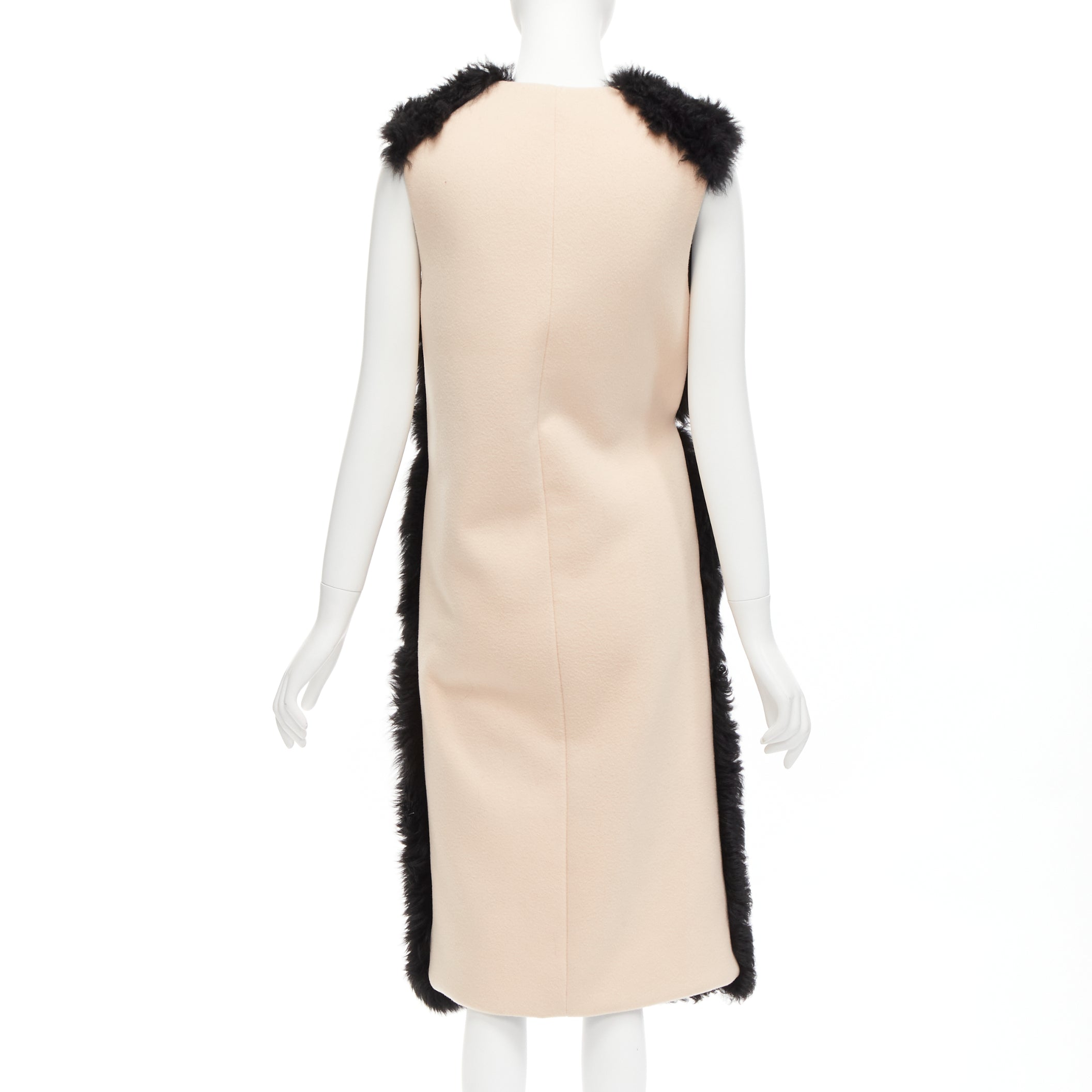 Marni Black Shearling Belted Coat - 4