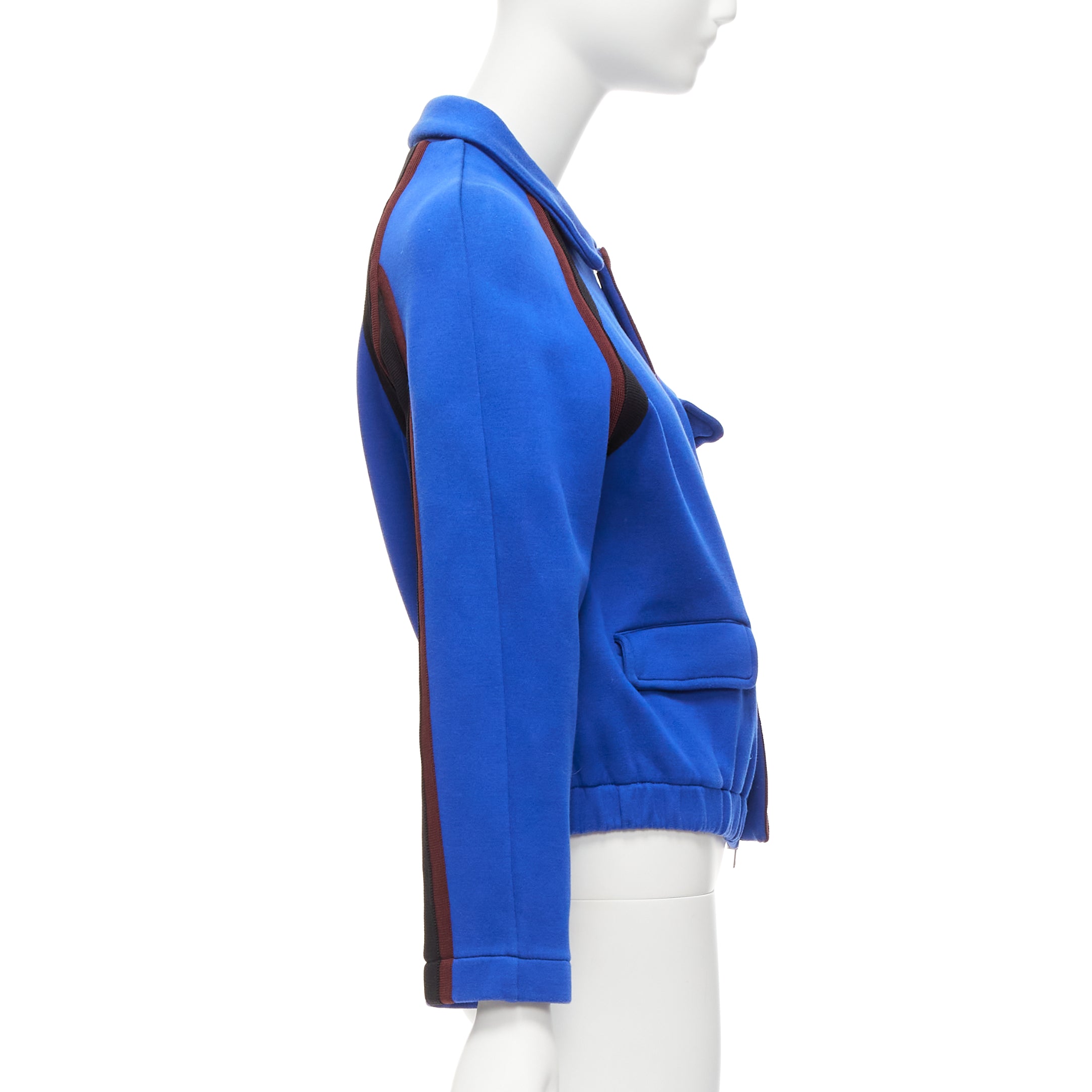 Marni Electric Blue Bomber Jacket - Side view