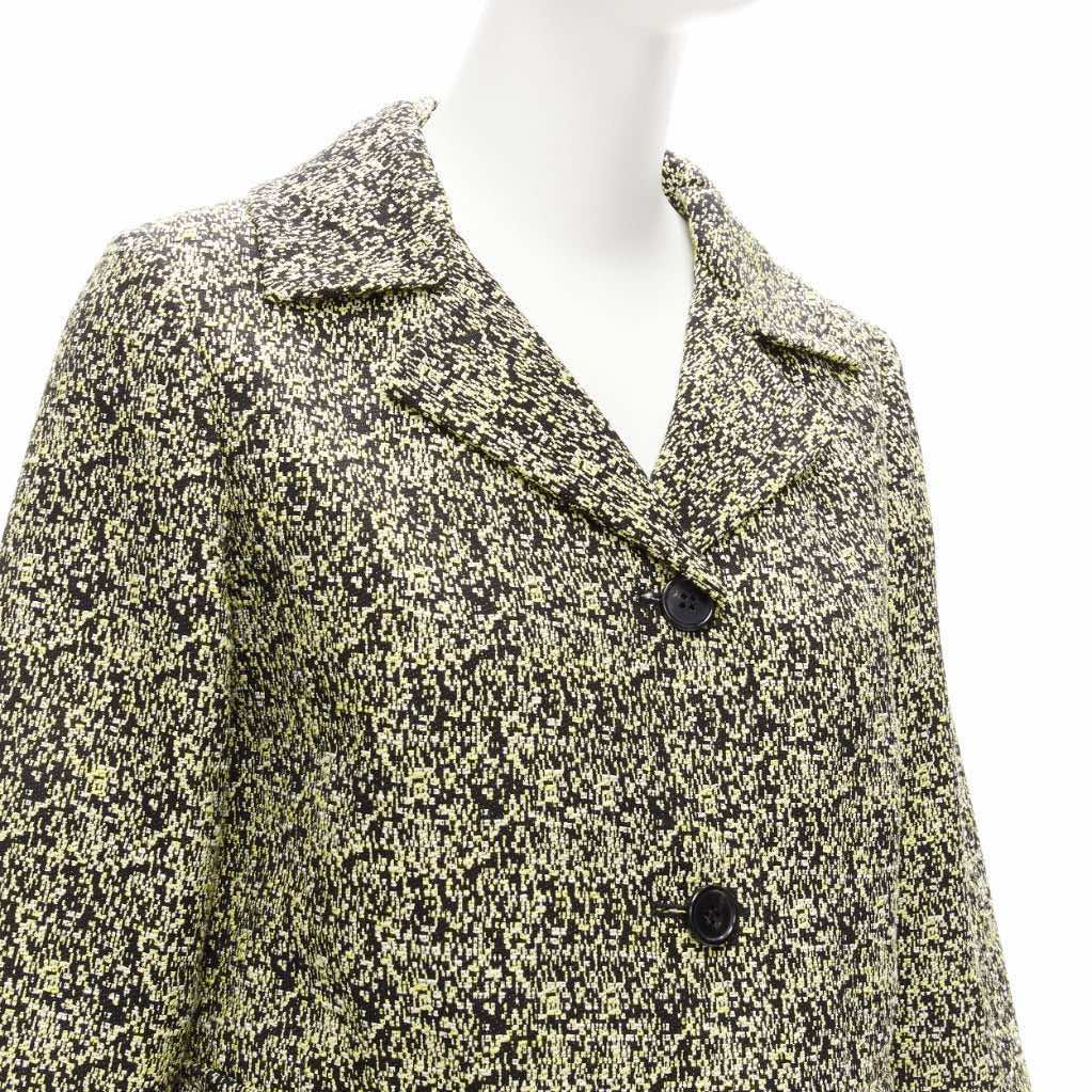 Marni Yellow Jacquard Cropped Jacket - Back view