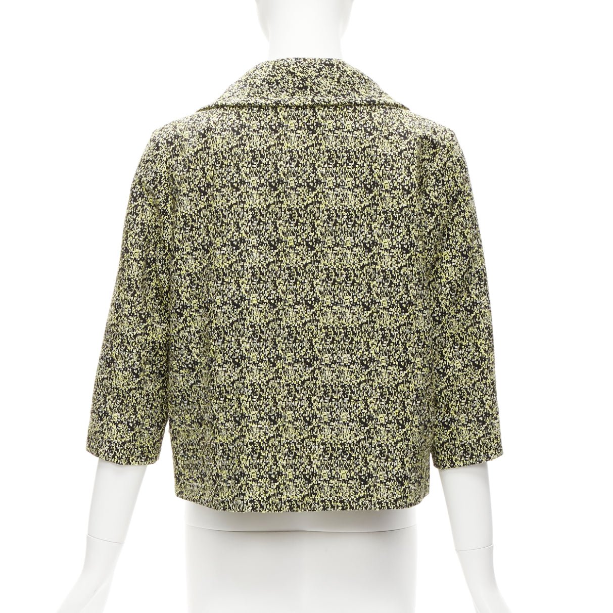 Marni Yellow Jacquard Cropped Jacket - Detail 1