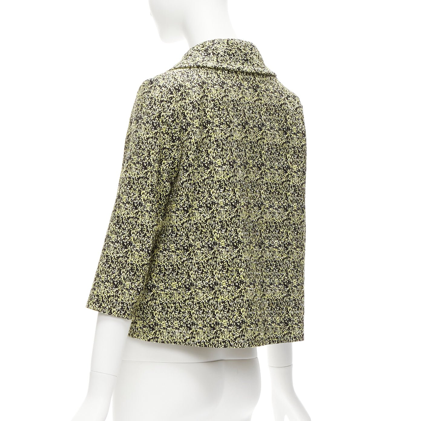 Marni Yellow Jacquard Cropped Jacket - Detail 2