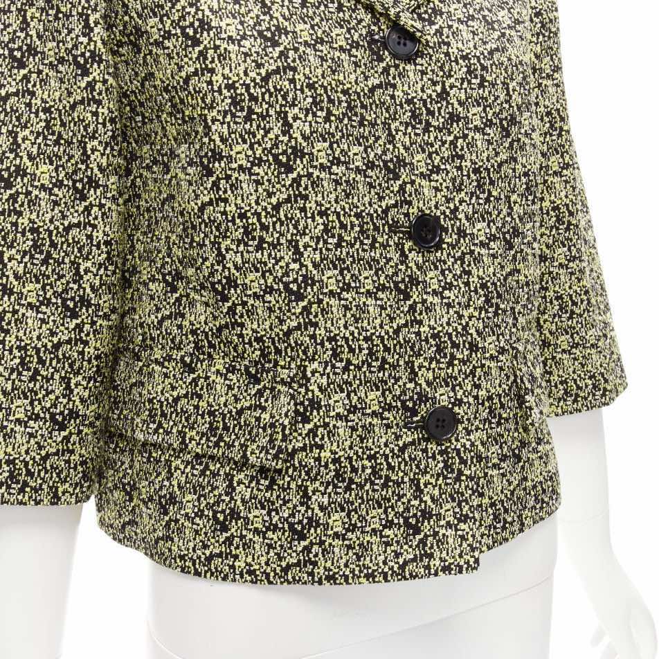 Marni Yellow Jacquard Cropped Jacket - Image 10