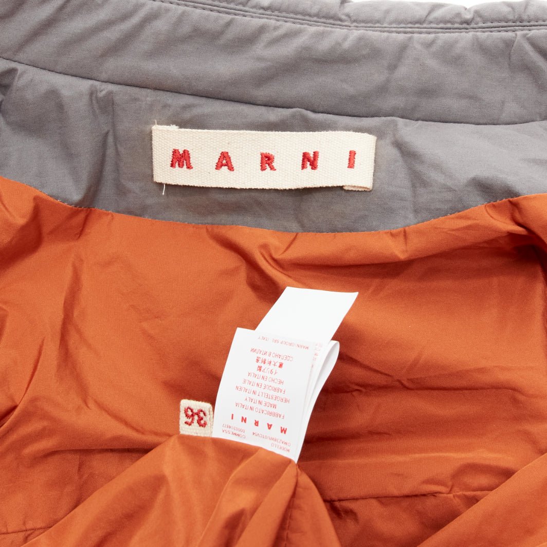 Marni Grey Padded Cocoon Jacket - Image 11