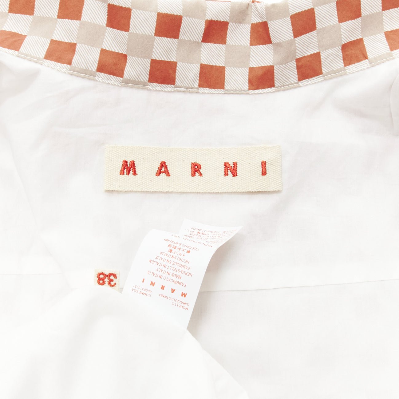 Marni Red Beige Checkerboard Jacket - Image 11