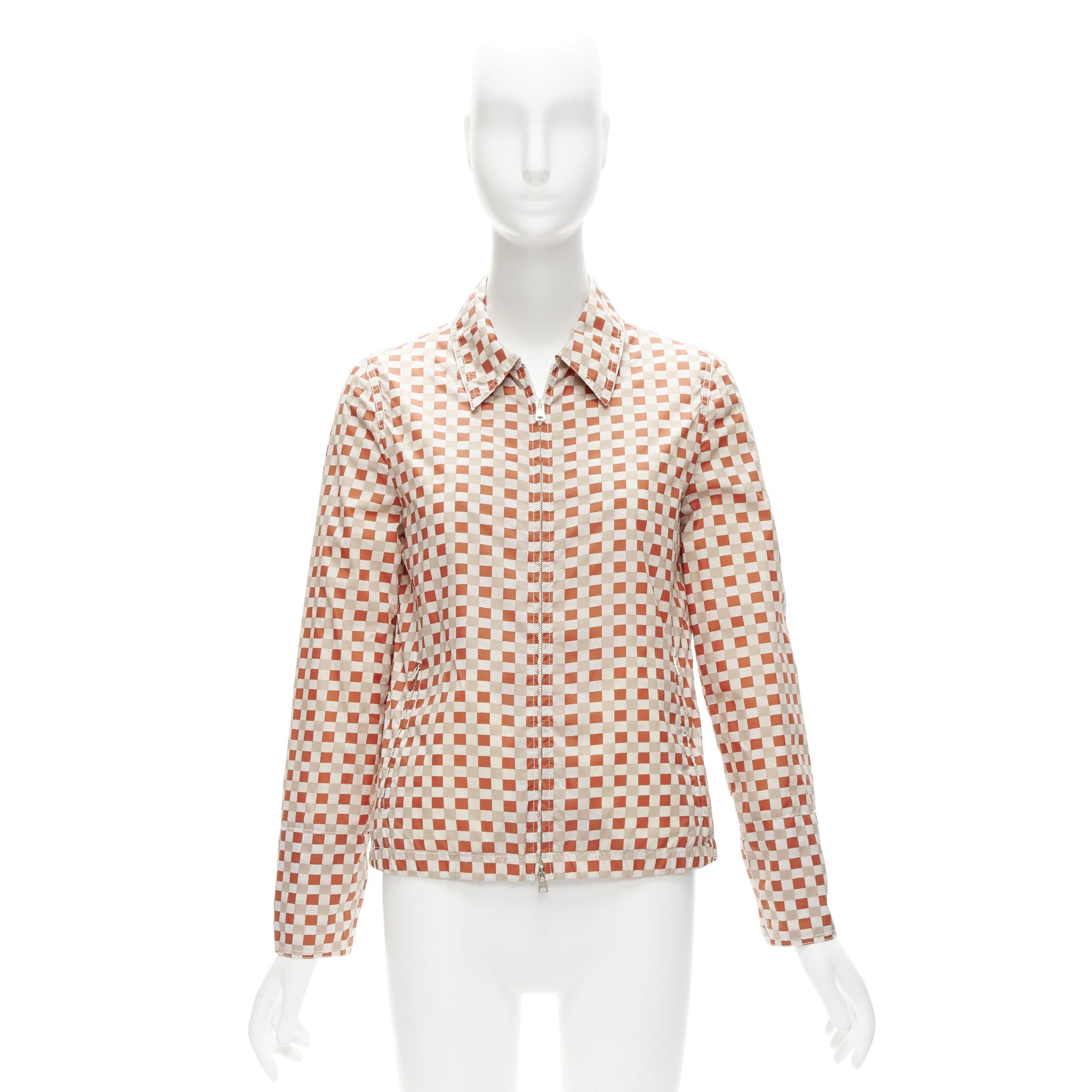 Marni Red Beige Checkerboard Jacket - Image 12