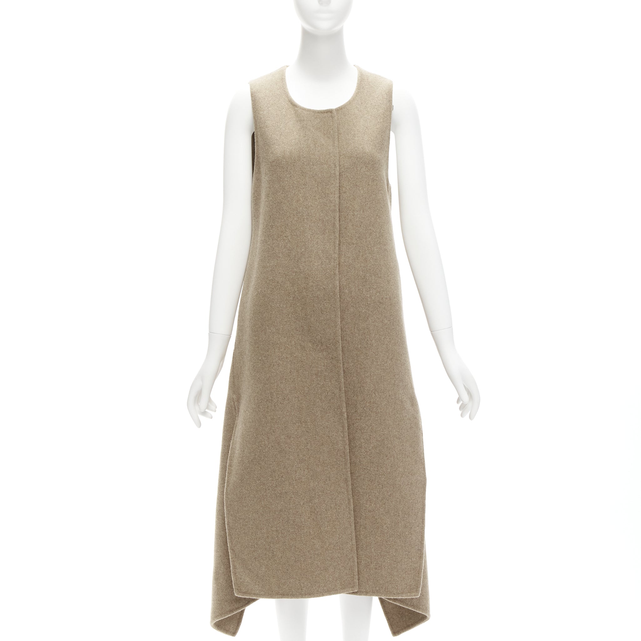 Marni Taupe High-Low Vest Coat - Image 6