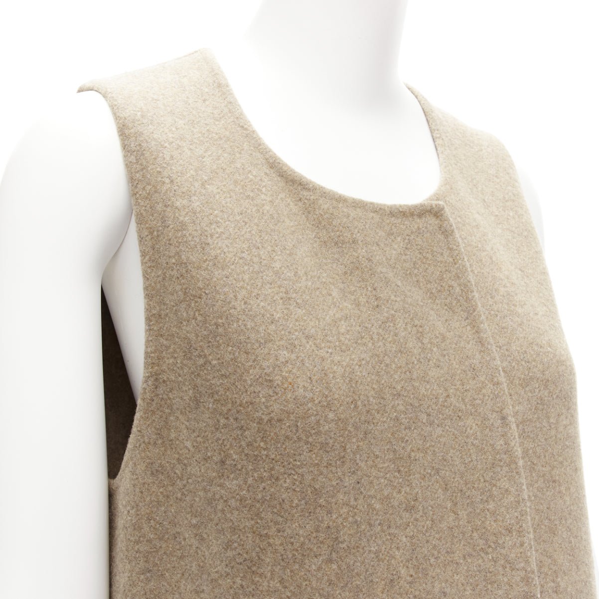 Marni Taupe High-Low Vest Coat - Detail 2