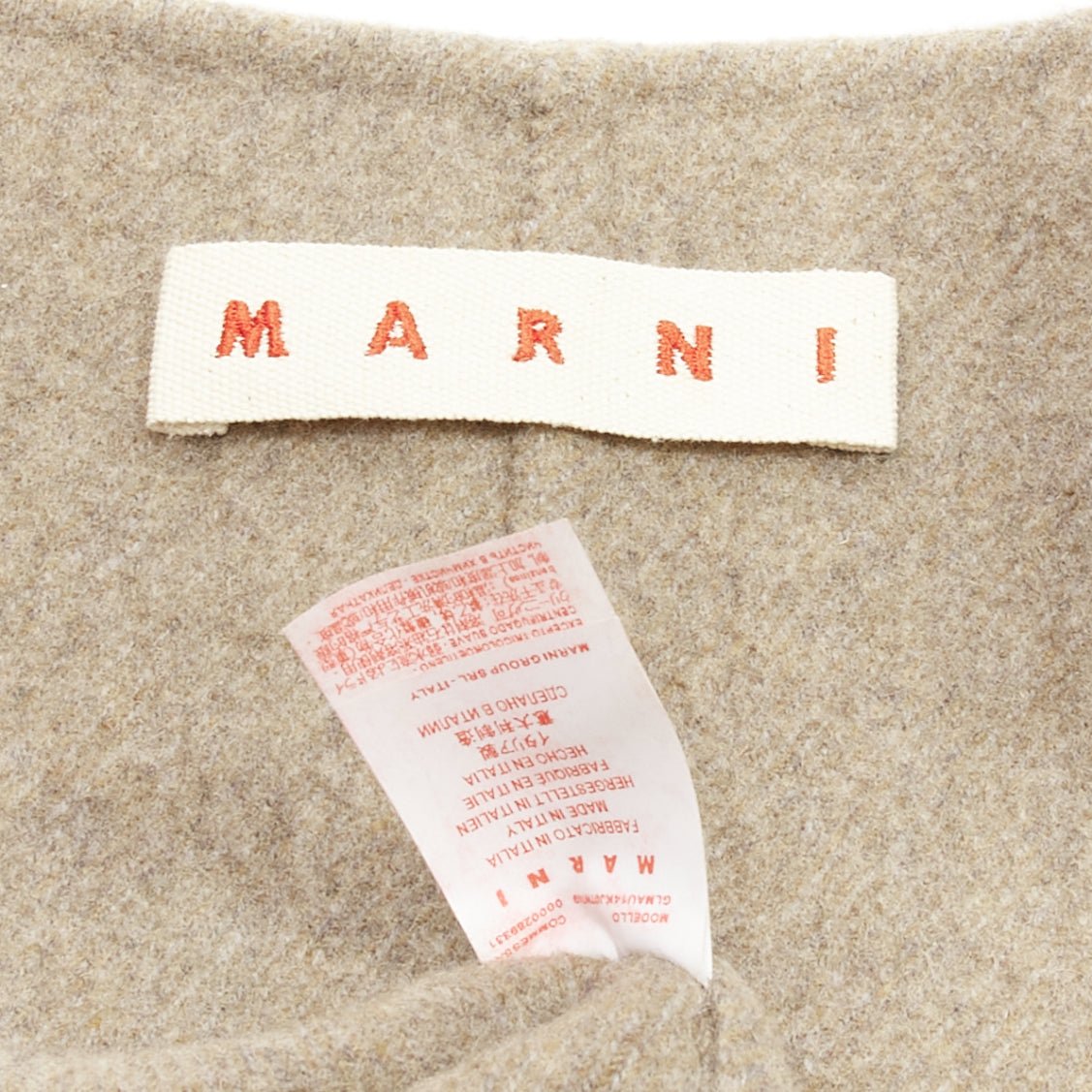 Marni Taupe High-Low Vest Coat - Image 11