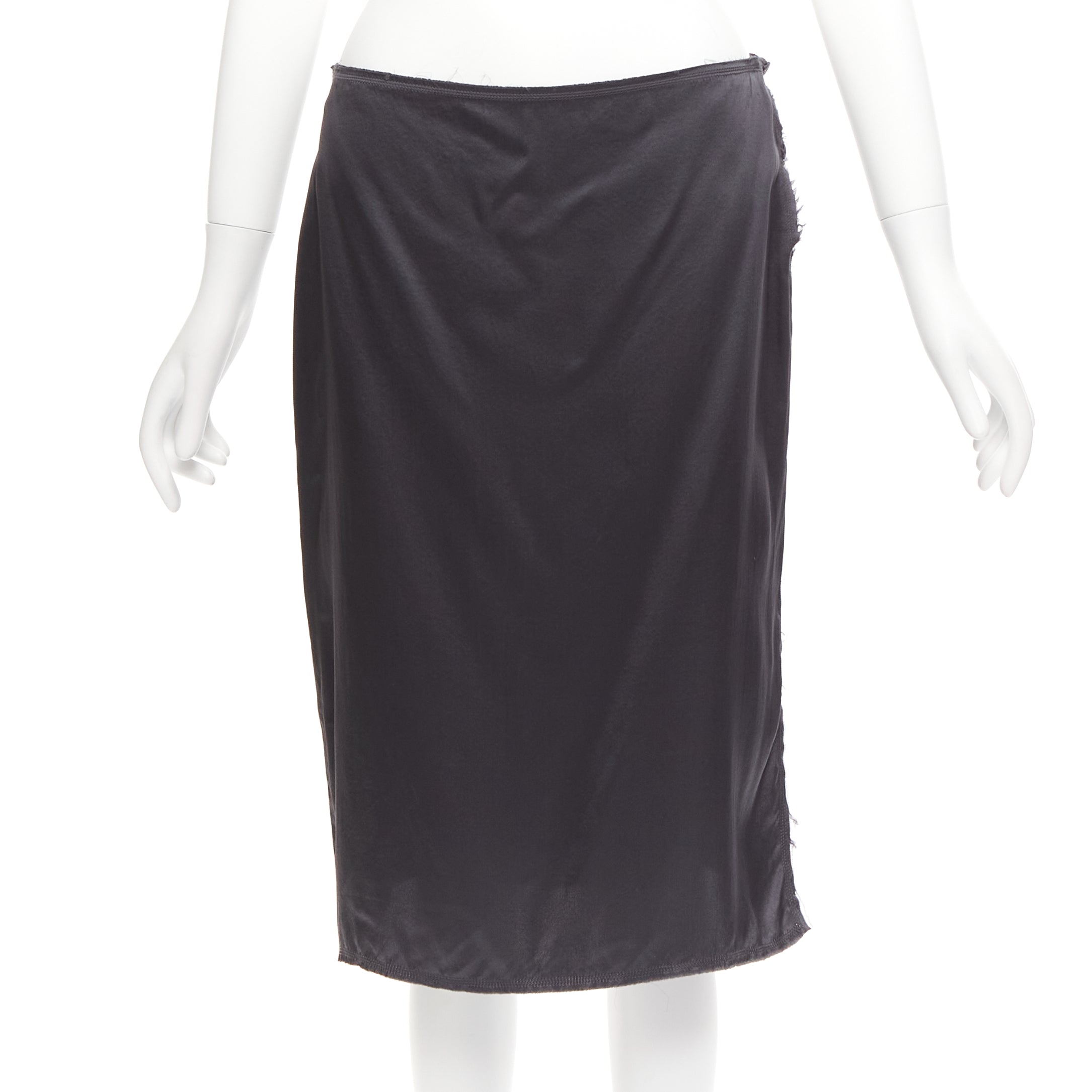 Lanvin Raw Edge Silk Skirt