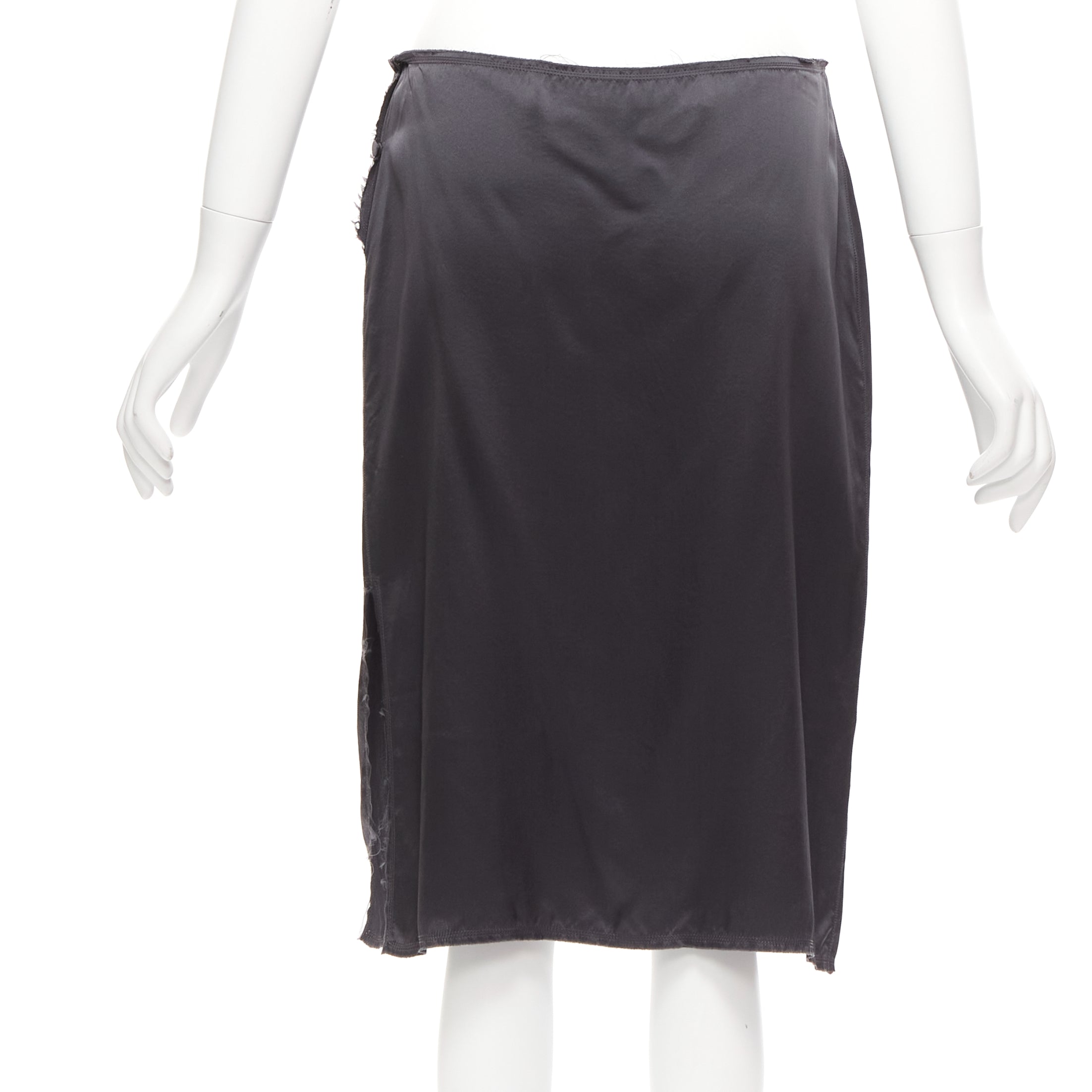 Lanvin Raw Edge Silk Skirt - Side view
