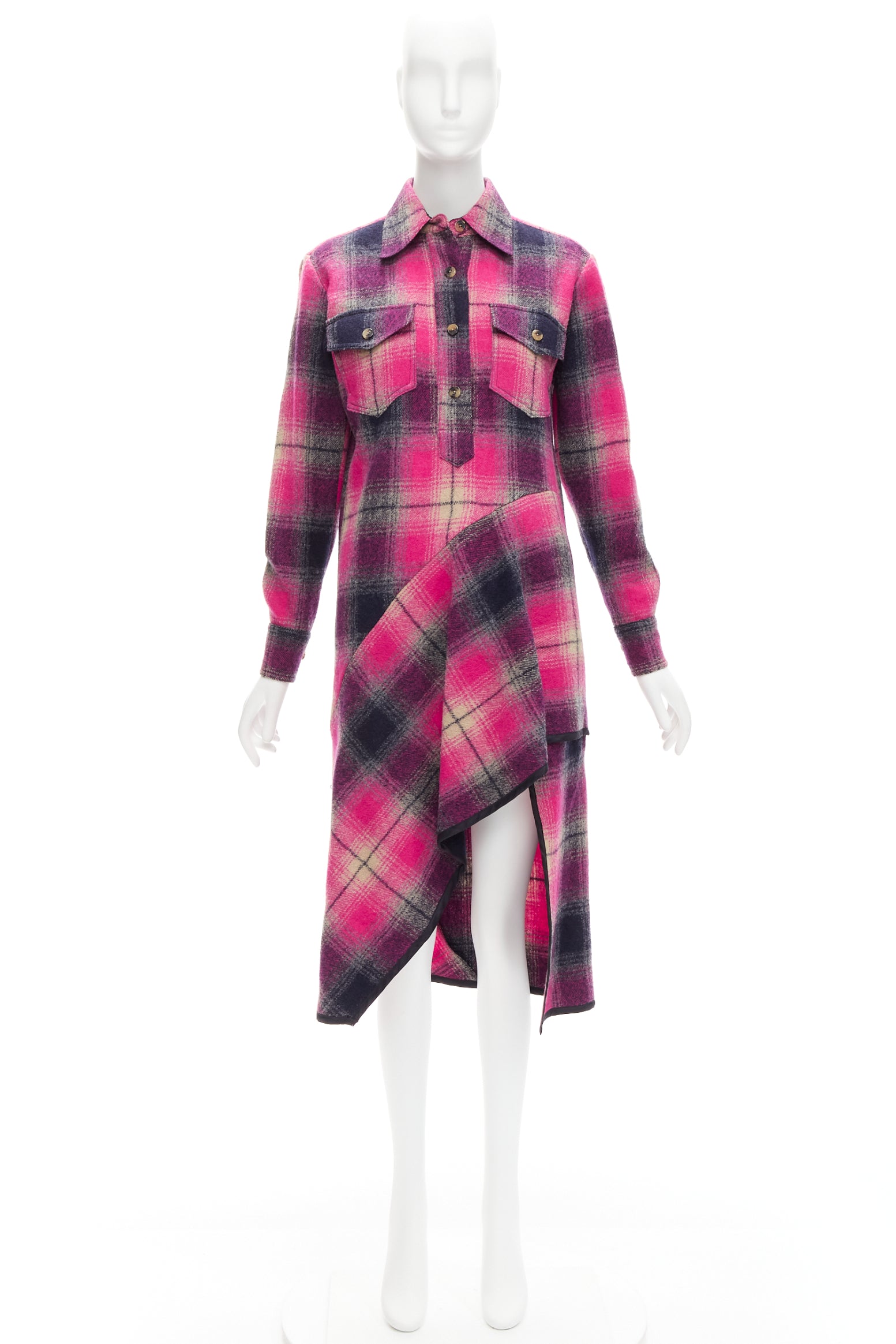 Dries Van Noten Plaid Bias Dress - Image 11
