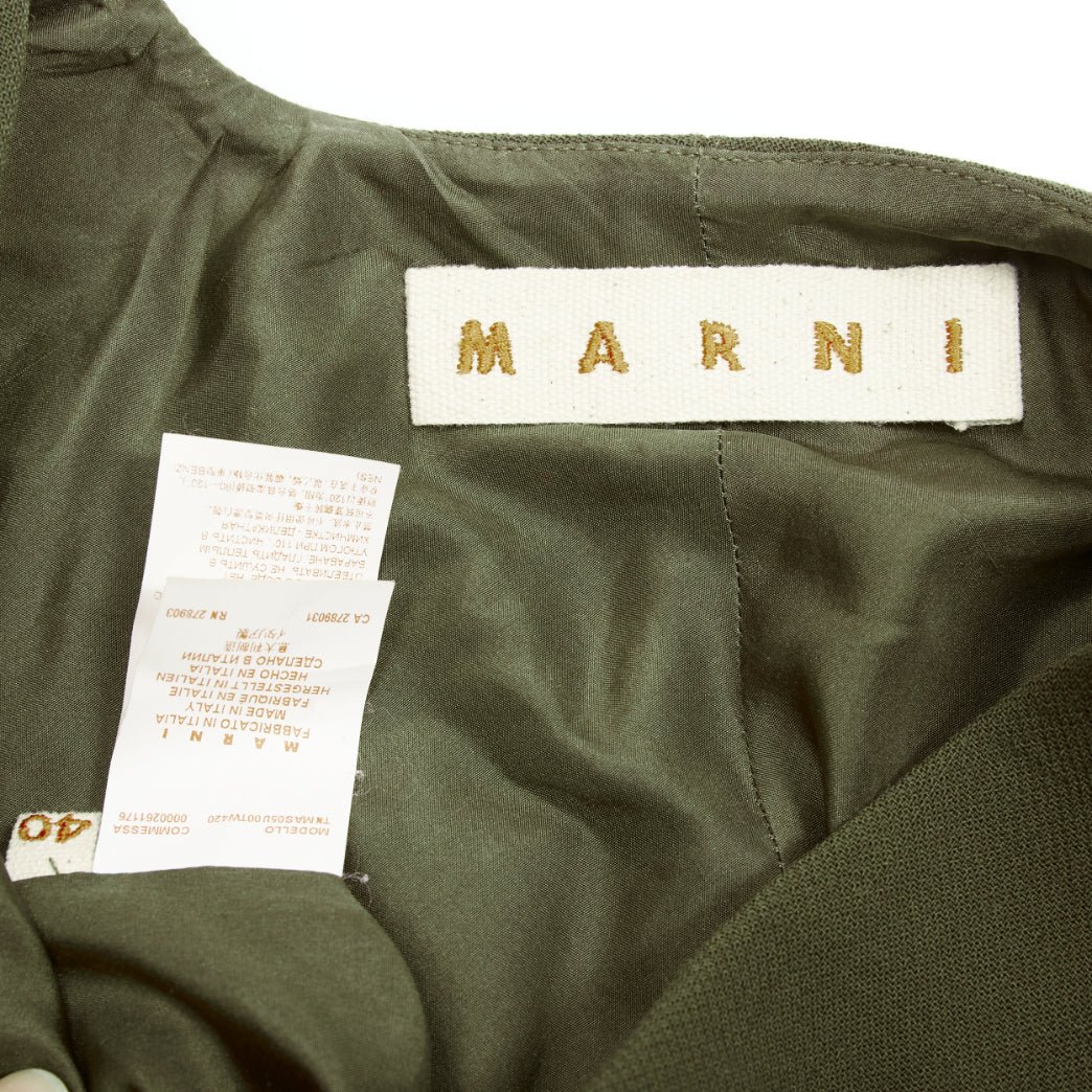 Marni Olive Mini Dress - Image 10