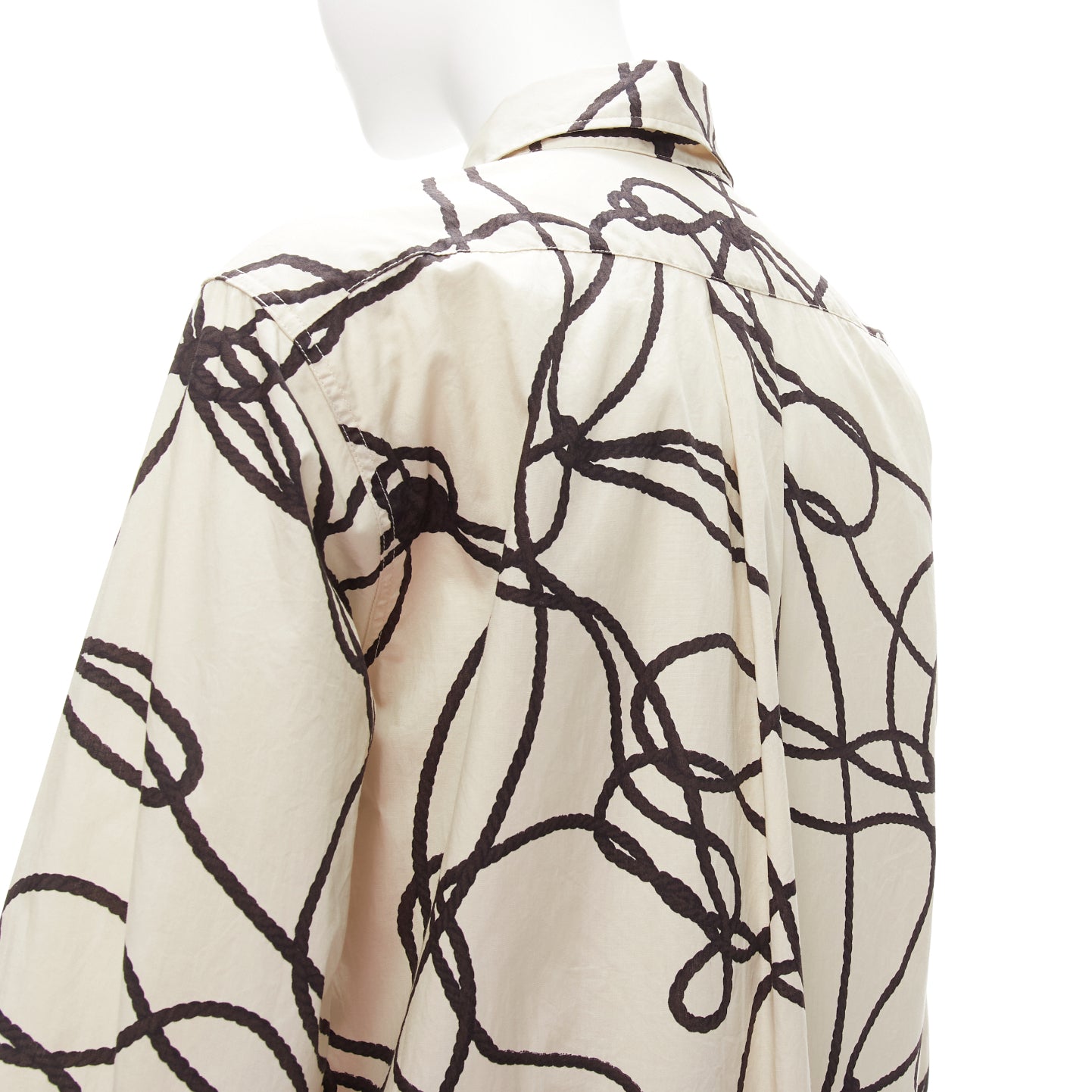Dries Van Noten Rope Print Shirt Dress - Back view