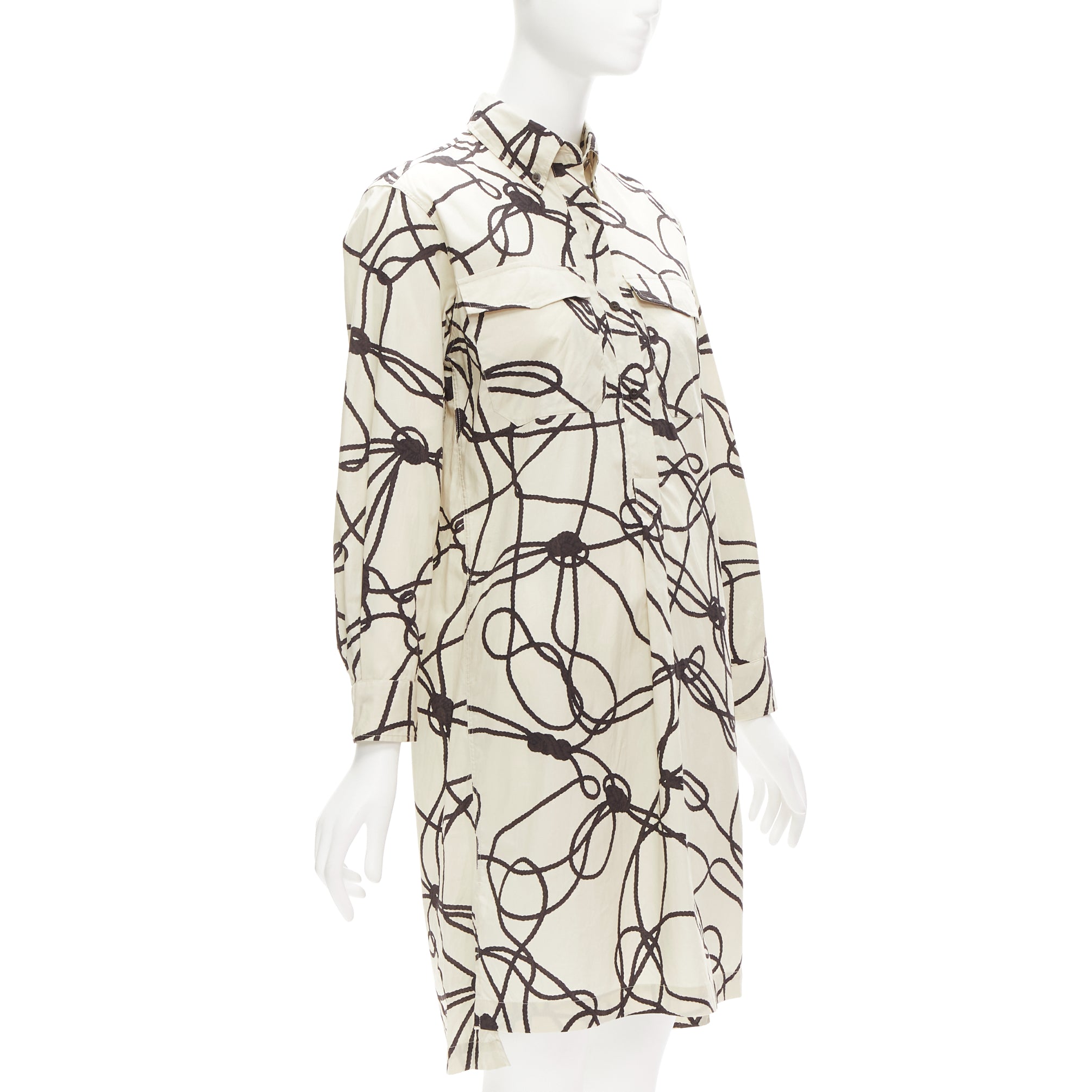 Dries Van Noten Rope Print Shirt Dress - Image 6