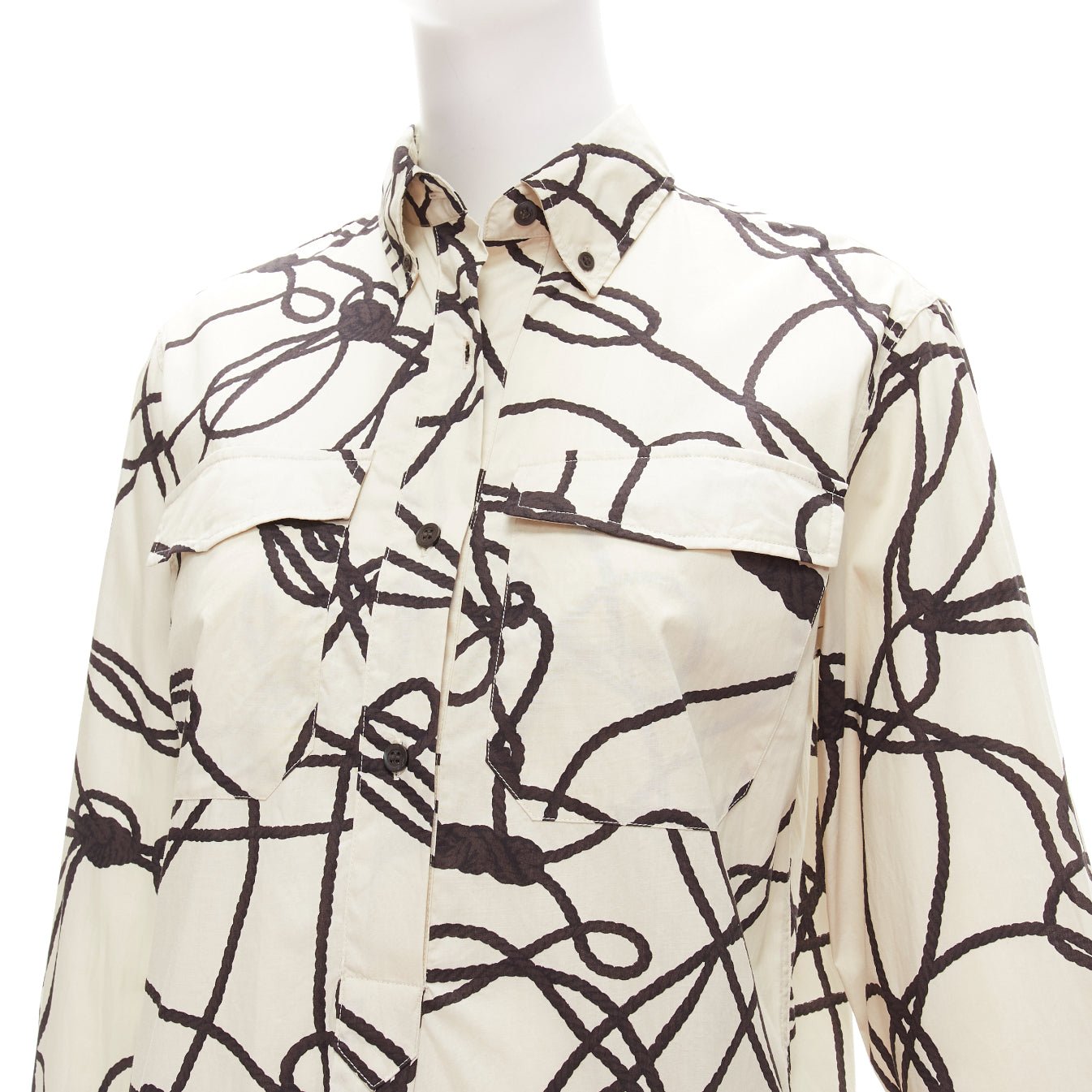 Dries Van Noten Rope Print Shirt Dress - Detail 2